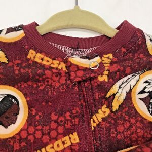 Redskins NFL Football Baby Sleeper 3 Month Team Apparel Full Zip Footsie Pajamas